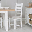 Your Home Essentials Dining Chair DefaultTitle Easterly Ladder Back White Dining Chair Fabric Seat