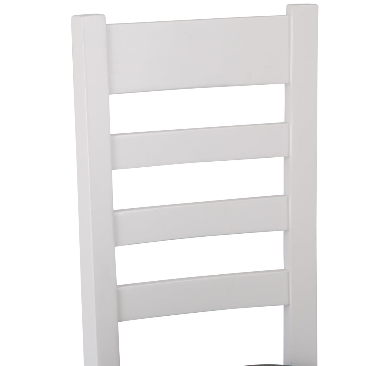 Your Home Essentials Dining Chair DefaultTitle Easterly Ladder Back White Dining Chair Fabric Seat