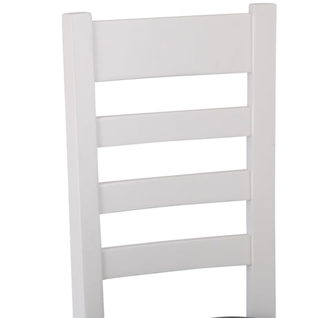 Your Home Essentials Dining Chair DefaultTitle Easterly Ladder Back White Dining Chair Fabric Seat