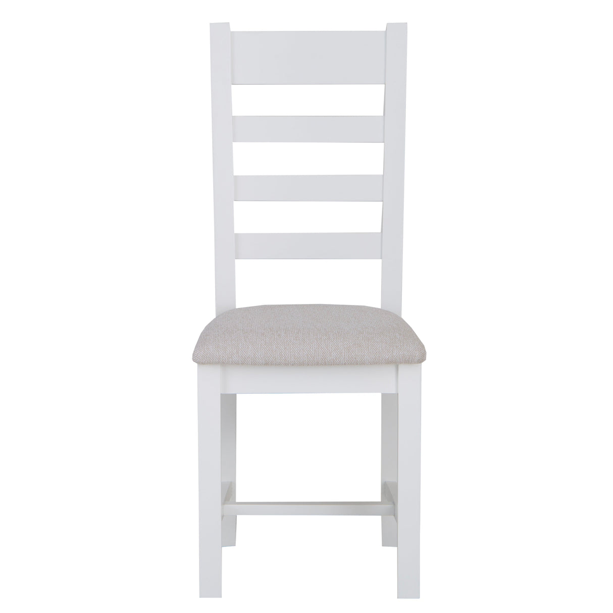 Your Home Essentials Dining Chair DefaultTitle Easterly Ladder Back White Dining Chair Fabric Seat