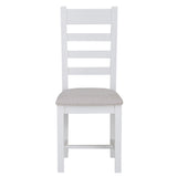 Your Home Essentials Dining Chair DefaultTitle Easterly Ladder Back White Dining Chair Fabric Seat