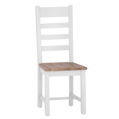 Your Home Essentials Dining Chair DefaultTitle Easterly Ladder Back White Dining Chair Wooden Seat