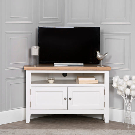 Your Home Essentials TV Unit DefaultTitle Easterly White Corner TV Unit
