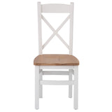 Your Home Essentials Dining Chair DefaultTitle Easterly White Cross Back Chair Wooden Seat