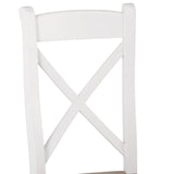 Your Home Essentials Dining Chair DefaultTitle Easterly White Cross Back Chair Wooden Seat
