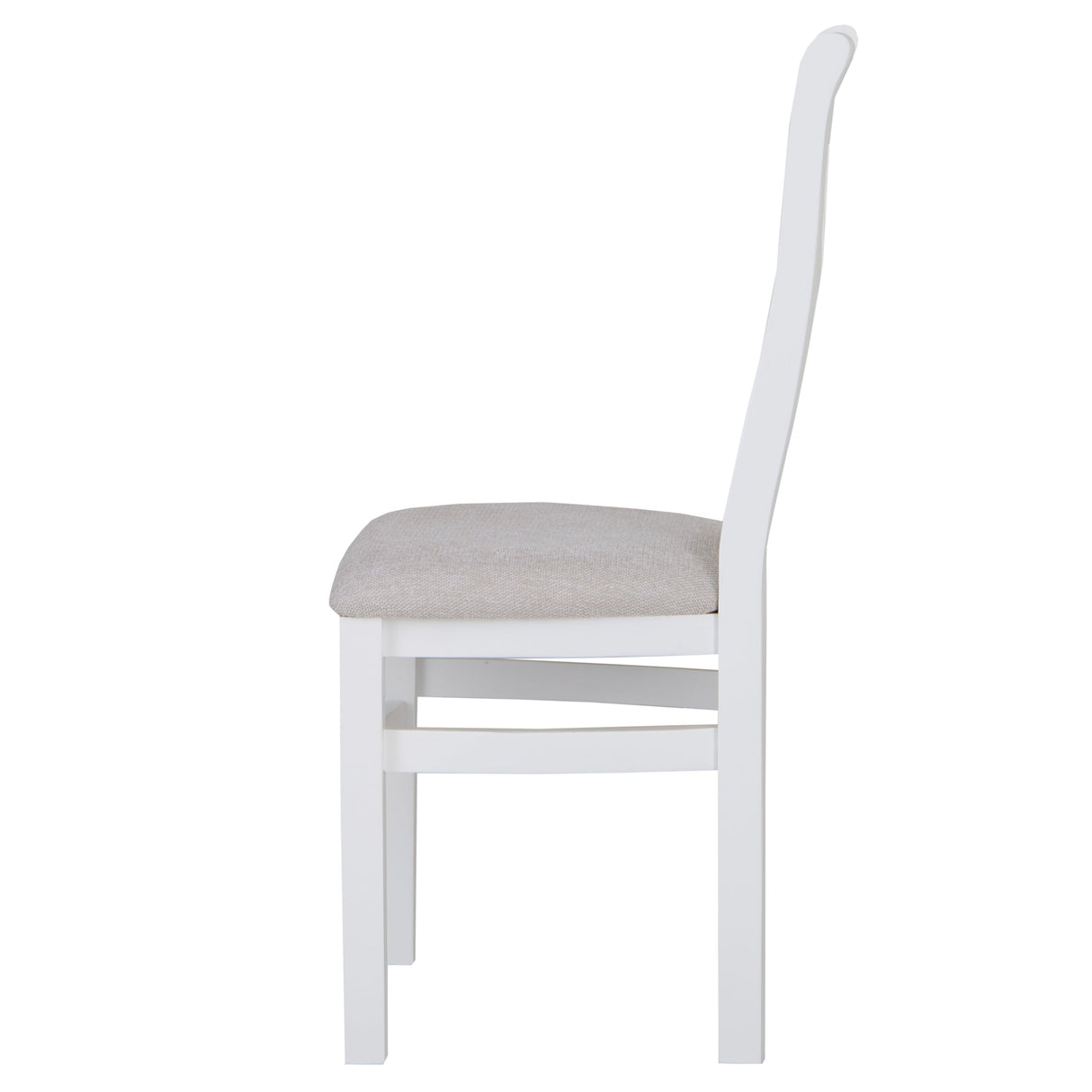 Your Home Essentials Dining Chair DefaultTitle Easterly White Cross Back Dining Chair Fabric Seat