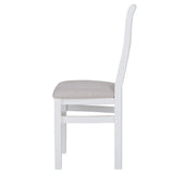 Your Home Essentials Dining Chair DefaultTitle Easterly White Cross Back Dining Chair Fabric Seat