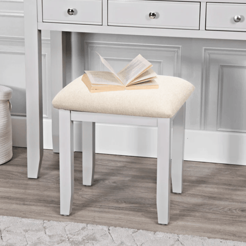 Easterly White Dressing Table Stool
