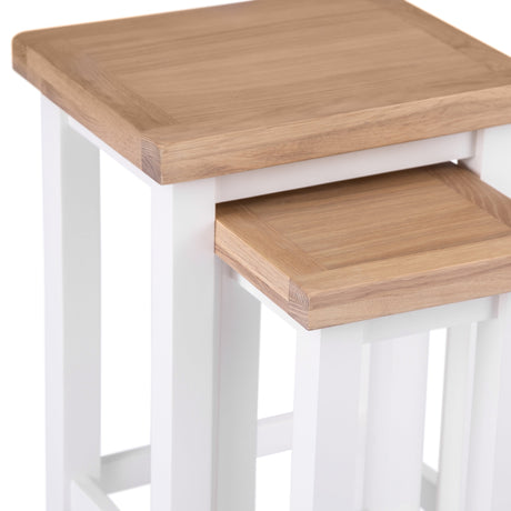 Your Home Essentials Nest of Tables Easterly White Nest of 2 Tables