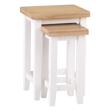 Your Home Essentials Nest of Tables Easterly White Nest of 2 Tables