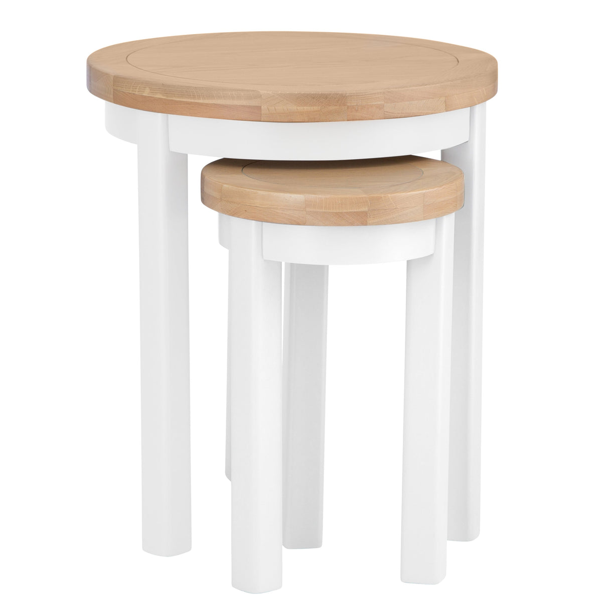 Your Home Essentials Nest of Tables Easterly White Round Nest of 2 Tables