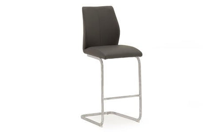 Vida Living Bar Chair Elis Grey Bar Chair Chrome Leg