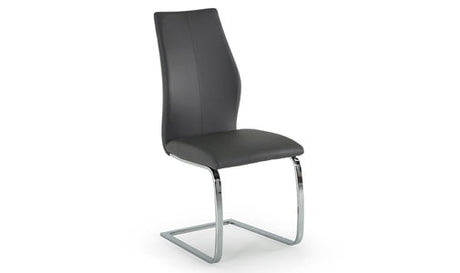 Vida Living Dining Chair Elis Grey Dining Chair Chrome Leg