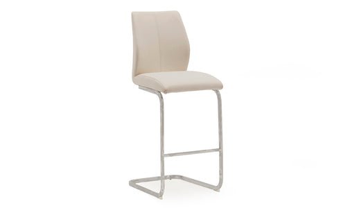 Vida Living Bar Chair Elis Taupe Bar Chair Chrome Leg