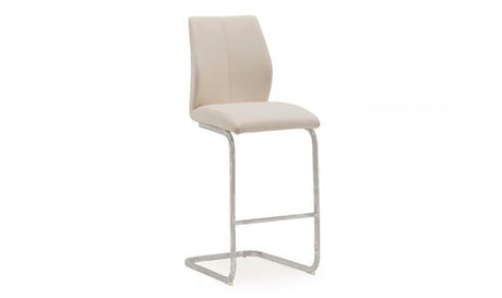 Vida Living Bar Chair Elis Taupe Bar Chair Chrome Leg
