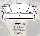 Alstons Sofa Evesham 3 Seater Sofa