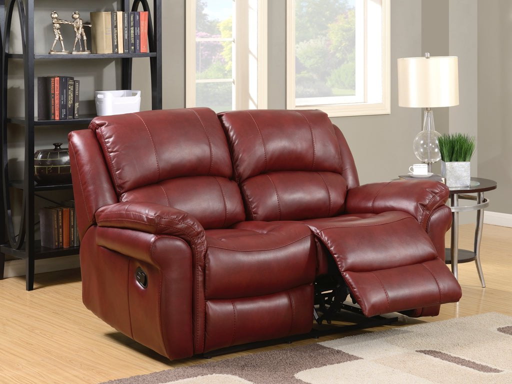 Annaghmore Reclining Sofas Farnham Annaghmore Burgundy Leather Air 2 Seater Sofa