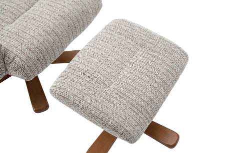 GFA Reclining Chair Florida Manual Recliner Swivel Chair and Foot Stool in Fabric - GFA