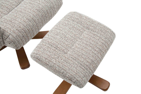 GFA Reclining Chair Florida Manual Recliner Swivel Chair and Foot Stool in Fabric - GFA