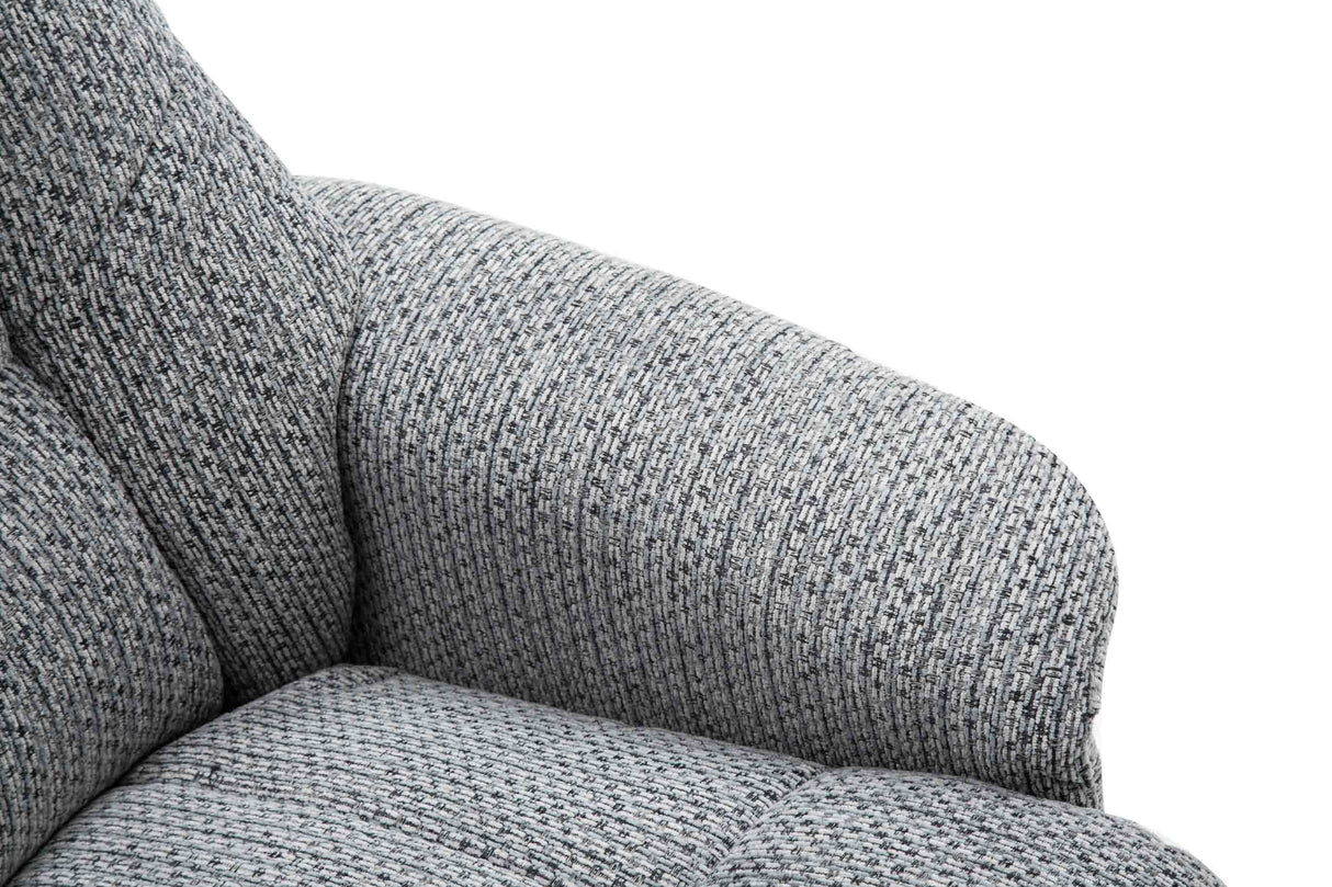GFA Reclining Chair Florida Manual Recliner Swivel Chair and Foot Stool in Fabric - GFA
