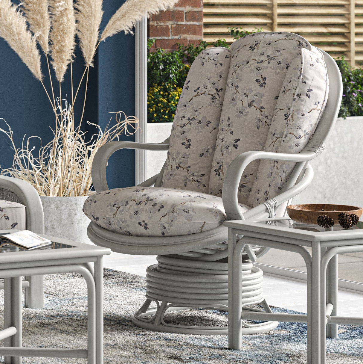 Daro Foot Stool Foot Stool Heathfield Grey Conservatory