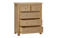 Your Home Style Chest of Drawers Foxley Oak 2 Over 3 Chest