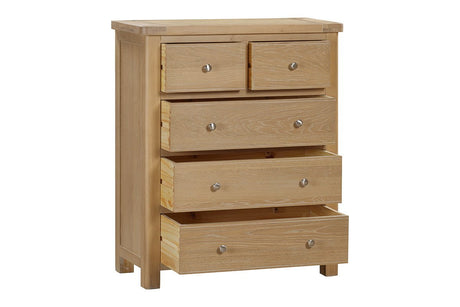 Your Home Style Chest of Drawers Foxley Oak 2 Over 3 Chest
