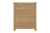 Your Home Style Chest of Drawers Foxley Oak 2 Over 3 Chest