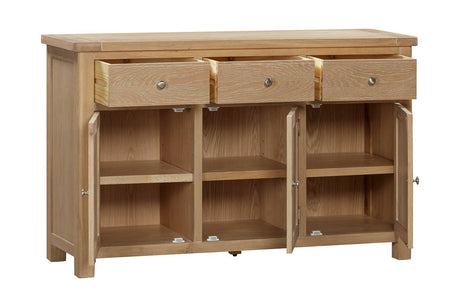 Your Home Style Sideboard Foxley Oak 3 Door Sideboard