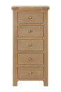 Your Home Style Chest of Drawers Foxley Oak 5 Drawer Tall Chest