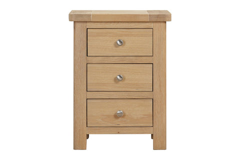 Foxley Oak Bedside with 3 Drawers