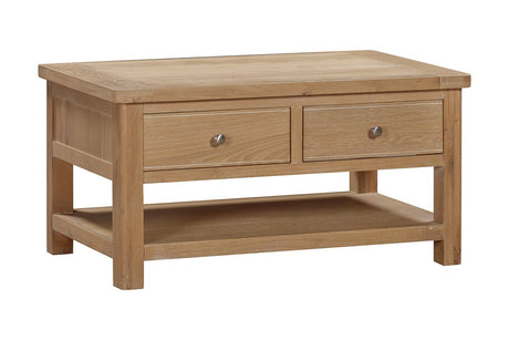 Your Home Style Coffee Table Foxley Oak Coffee Table with 2 Drawers
