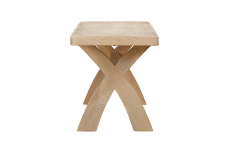 Your Home Style Dining Bench Foxley Oak Cross Leg Bench
