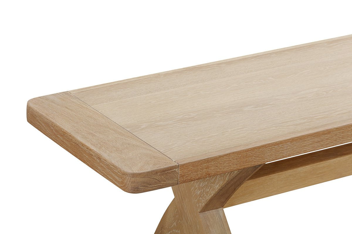 Your Home Style Dining Bench Foxley Oak Cross Leg Bench