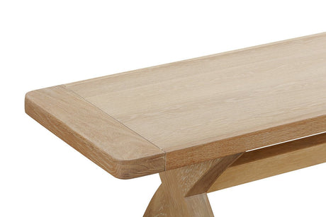 Your Home Style Dining Bench Foxley Oak Cross Leg Bench