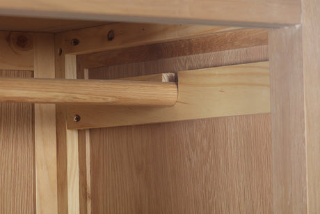 Your Home Style Wardrobe Foxley Oak Double Robe with 2 Sliding Doors & 2 Drawers