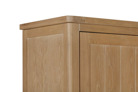 Your Home Style Wardrobe Foxley Oak Double Robe with 2 Sliding Doors & 2 Drawers