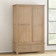 Your Home Style Wardrobe Foxley Oak Double Robe with 2 Sliding Doors & 2 Drawers