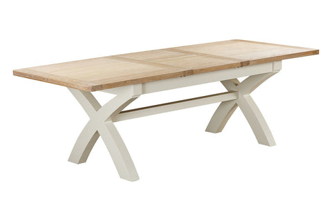 Foxley Painted 180/240 Cross Leg Extending Dining Table