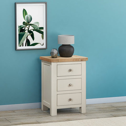 Foxley Painted Bedside with 3 Drawers