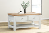 Your Home Style Coffee Table Foxley Painted Coffee Table with 2 Drawers