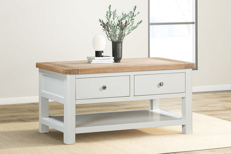 Your Home Style Coffee Table Foxley Painted Coffee Table with 2 Drawers