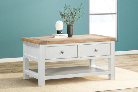 Your Home Style Coffee Table Foxley Painted Coffee Table with 2 Drawers