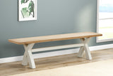 Your Home Style Dining Bench Foxley Painted Cross Leg Bench