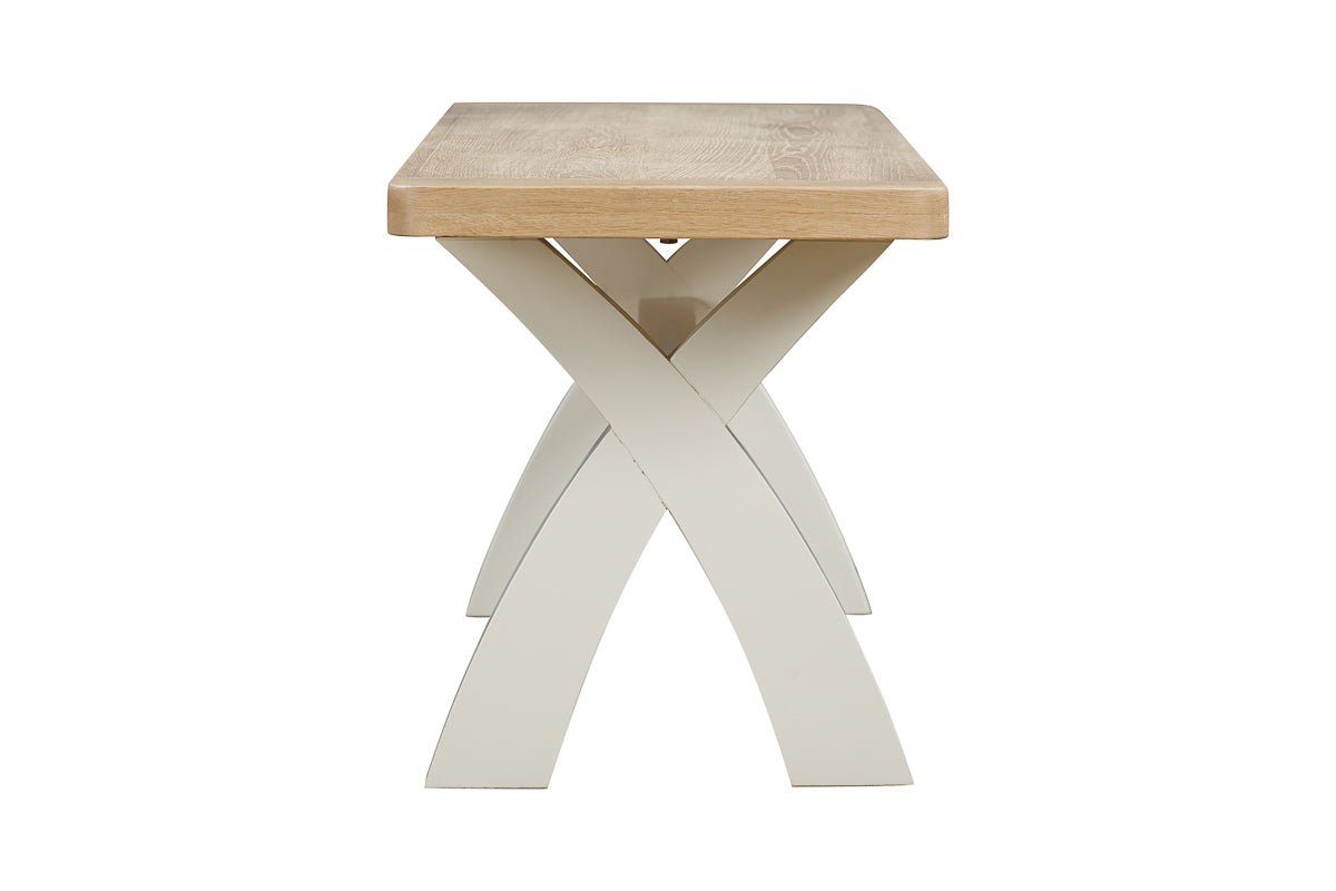 Your Home Style Dining Bench Foxley Painted Cross Leg Bench