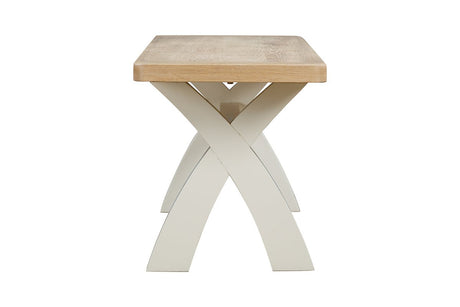 Your Home Style Dining Bench Foxley Painted Cross Leg Bench