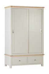Your Home Style Wardrobe Foxley Painted Double Robe with 2 Sliding Doors & 2 Drawers