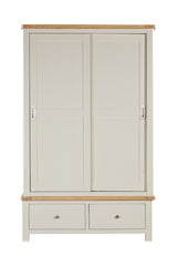 Your Home Style Wardrobe Foxley Painted Double Robe with 2 Sliding Doors & 2 Drawers