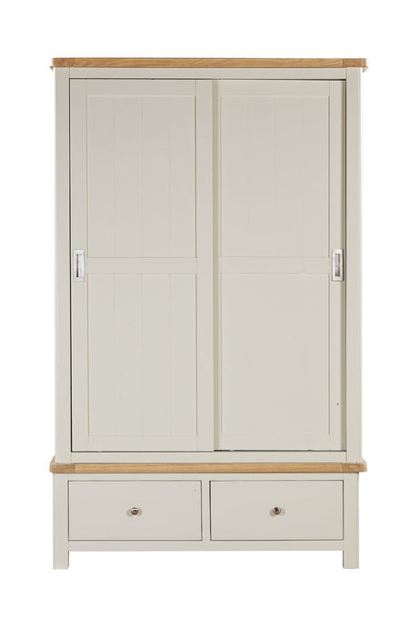 Your Home Style Wardrobe Foxley Painted Double Robe with 2 Sliding Doors & 2 Drawers