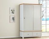 Your Home Style Wardrobe Foxley Painted Double Robe with 2 Sliding Doors & 2 Drawers